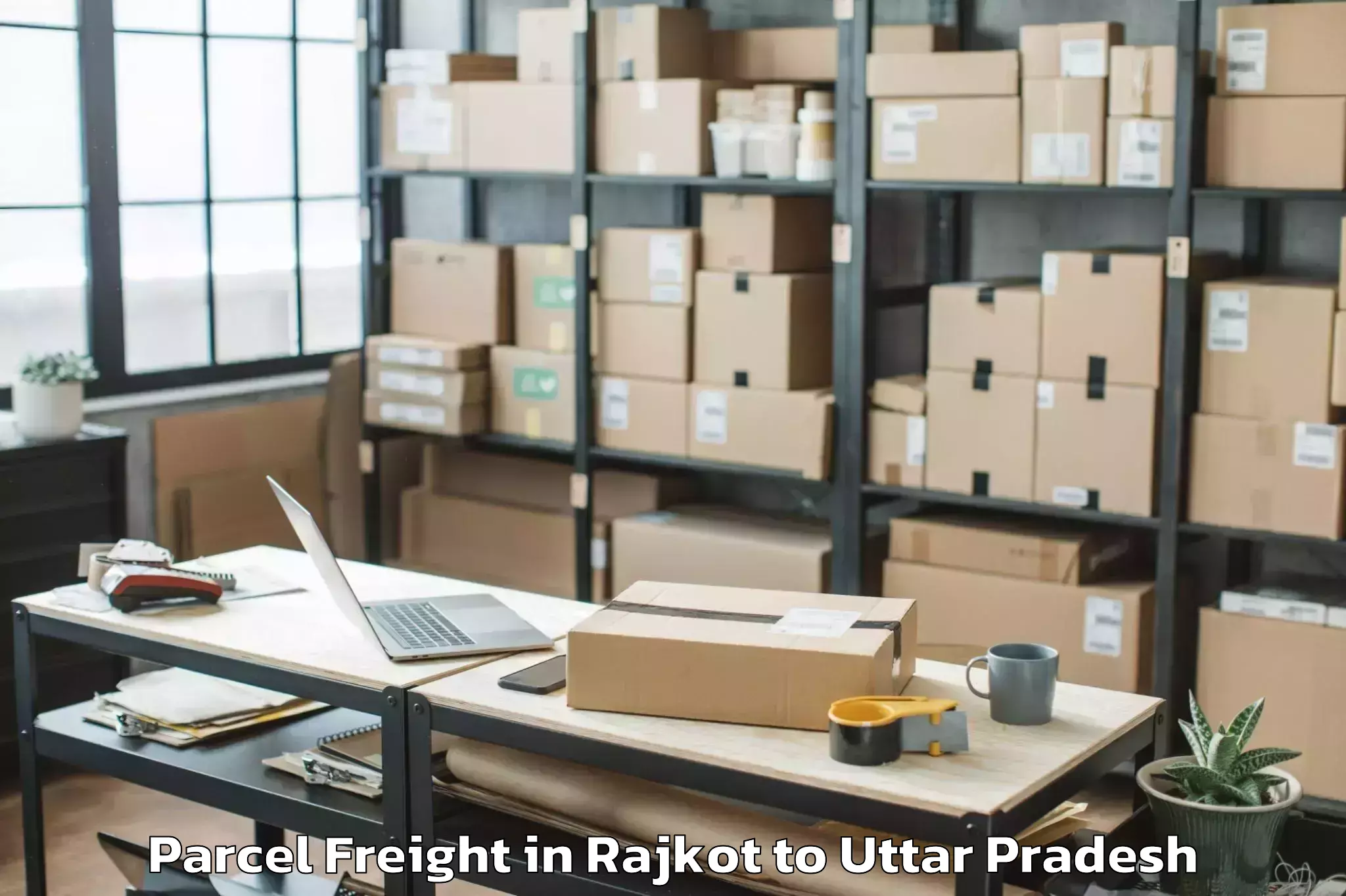 Easy Rajkot to Harraiya Parcel Freight Booking